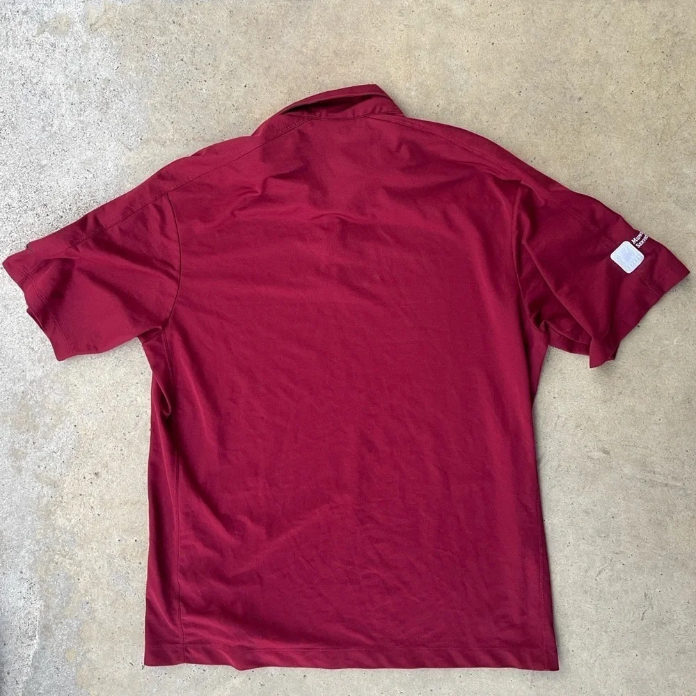 Nike Golf Polo Shirt Men’s Size XL Wine Red Short Sleeve Dri-FIT Logo